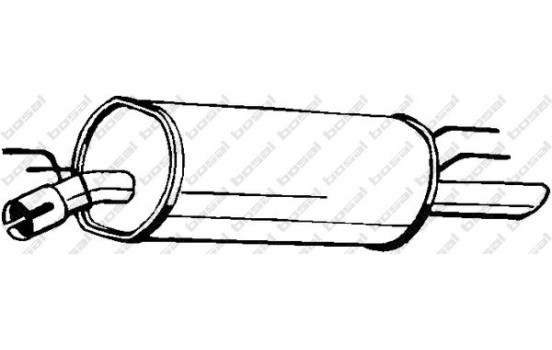 Exhaust backbox / end silencer 185-351 Bosal