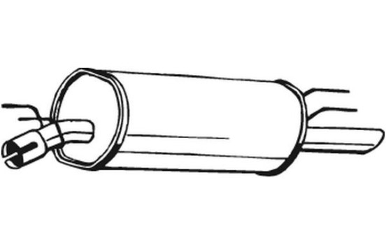 Exhaust backbox / end silencer 185-351 Bosal, Image 2