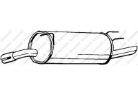 Exhaust backbox / end silencer 185-353 Bosal