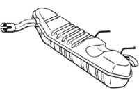 Exhaust backbox / end silencer 185-365 Bosal