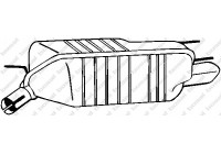 Exhaust backbox / end silencer 185-403 Bosal