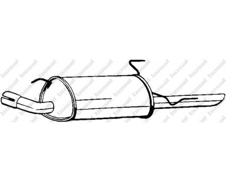 Exhaust backbox / end silencer 185-405 Bosal