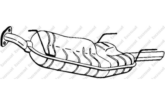 Exhaust backbox / end silencer 185-411 Bosal