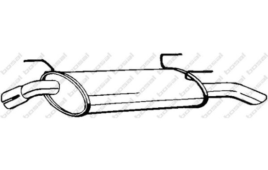 Exhaust backbox / end silencer 185-415 Bosal