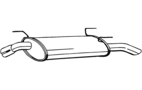 Exhaust backbox / end silencer 185-415 Bosal, Image 2