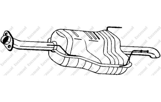 Exhaust backbox / end silencer 185-457 Bosal