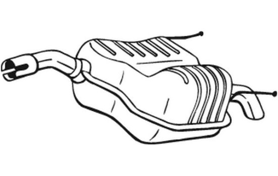 Exhaust backbox / end silencer 185-463 Bosal