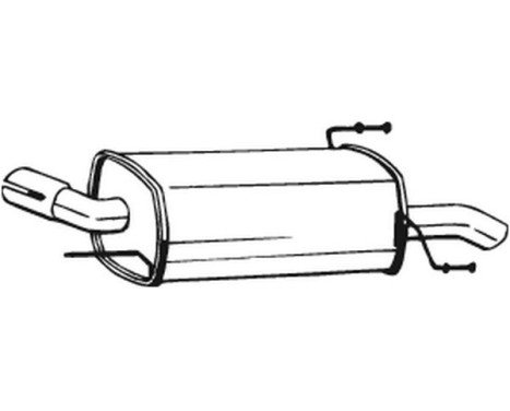 Exhaust backbox / end silencer 185-609 Bosal, Image 2