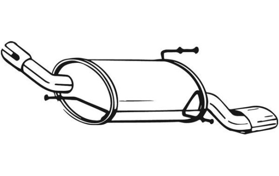 Exhaust backbox / end silencer 185-617 Bosal, Image 2