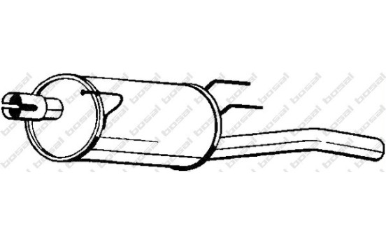Exhaust backbox / end silencer 185-637 Bosal