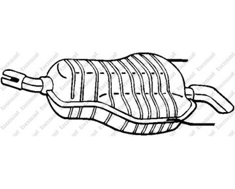 Exhaust backbox / end silencer 185-647 Bosal