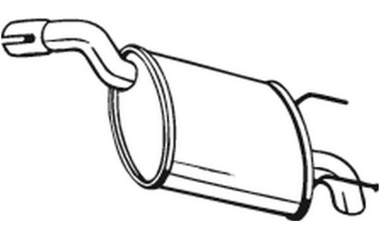 Exhaust backbox / end silencer 185-677 Bosal