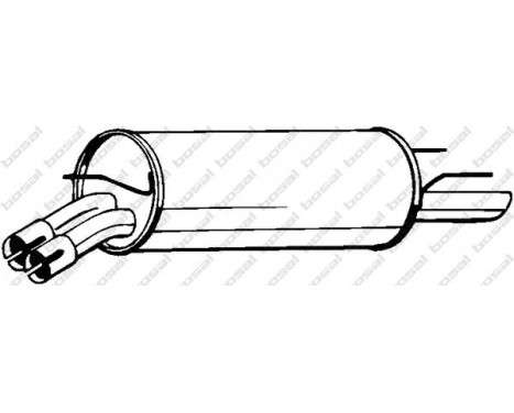 Exhaust backbox / end silencer 185-713 Bosal