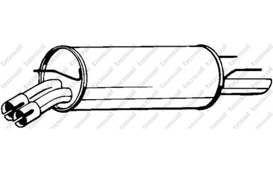 Exhaust backbox / end silencer 185-713 Bosal