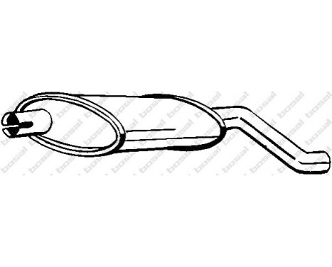 Exhaust backbox / end silencer 185-869 Bosal