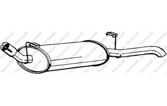 Exhaust backbox / end silencer 185-953 Bosal