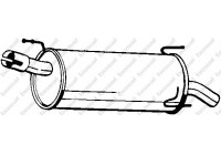 Exhaust backbox / end silencer 185-959 Bosal