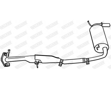 Exhaust backbox / end silencer 18847 Walker, Image 2