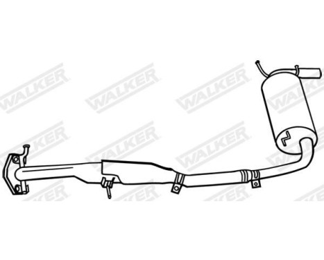 Exhaust backbox / end silencer 18847 Walker, Image 6