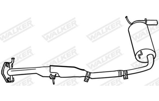 Exhaust backbox / end silencer 18847 Walker, Image 2