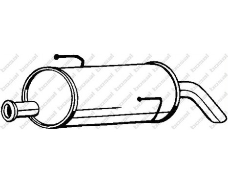 Exhaust backbox / end silencer 190-001 Bosal