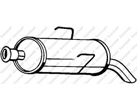 Exhaust backbox / end silencer 190-021 Bosal