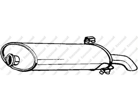 Exhaust backbox / end silencer 190-035 Bosal