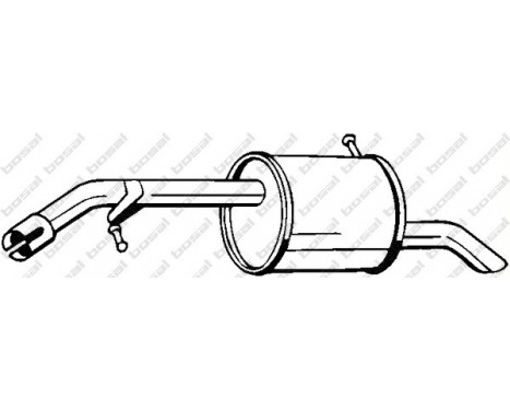 Exhaust backbox / end silencer 190-039 Bosal