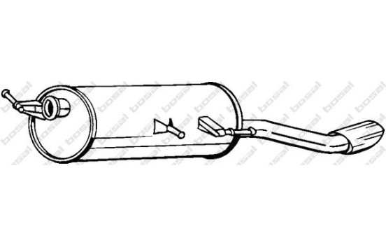 Exhaust backbox / end silencer 190-173 Bosal