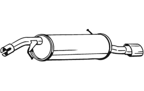 Exhaust backbox / end silencer 190-197 Bosal
