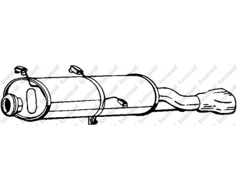 Exhaust backbox / end silencer 190-233 Bosal