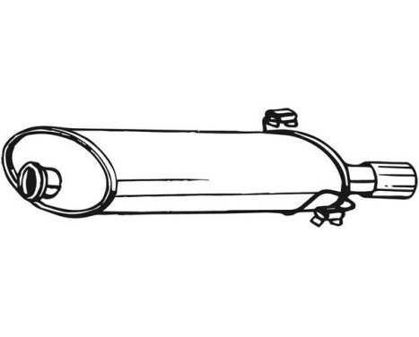 Exhaust backbox / end silencer 190-235 Bosal, Image 2