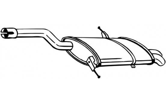 Exhaust backbox / end silencer 190-287 Bosal