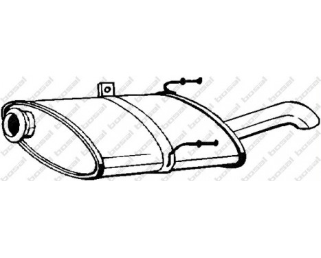 Exhaust backbox / end silencer 190-295 Bosal