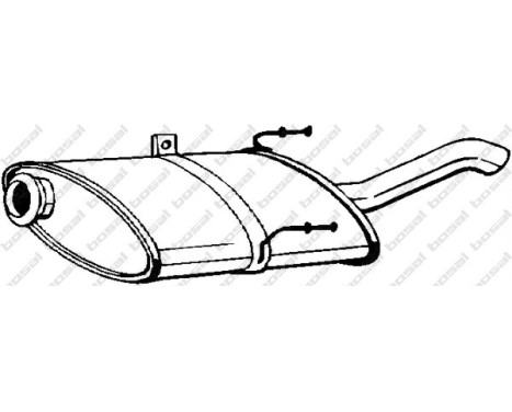 Exhaust backbox / end silencer 190-315 Bosal