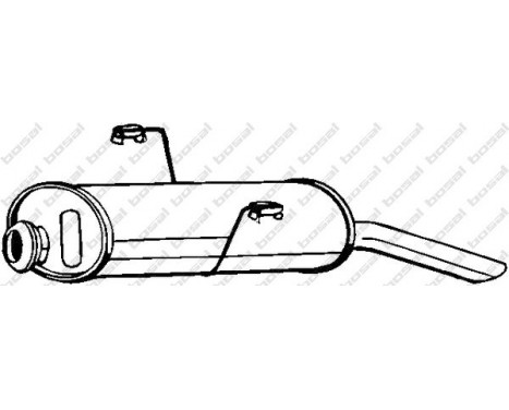 Exhaust backbox / end silencer 190-329 Bosal