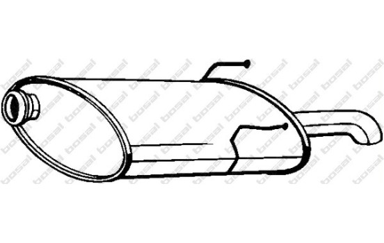 Exhaust backbox / end silencer 190-361 Bosal