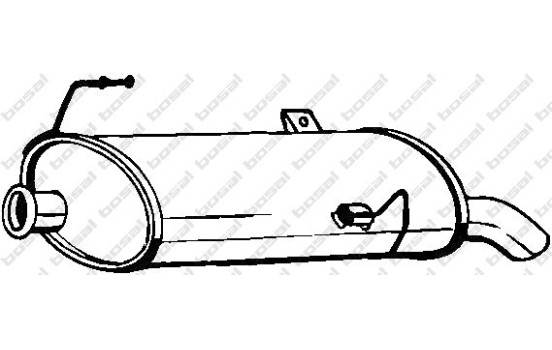 Exhaust backbox / end silencer 190-505 Bosal
