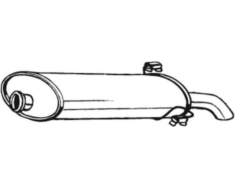 Exhaust backbox / end silencer 190-697 Bosal, Image 2
