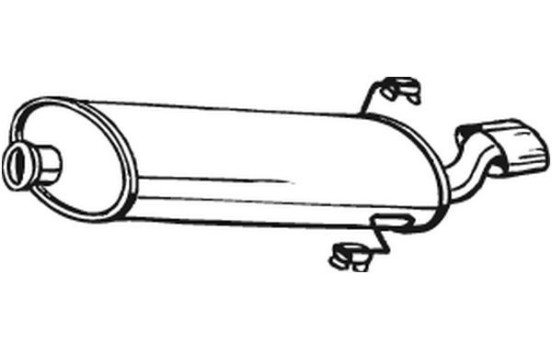 Exhaust backbox / end silencer 190-701 Bosal, Image 2