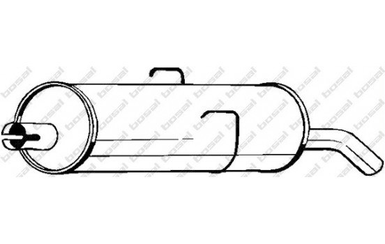 Exhaust backbox / end silencer 190-747 Bosal