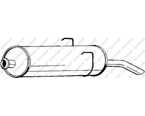 Exhaust backbox / end silencer 190-787 Bosal