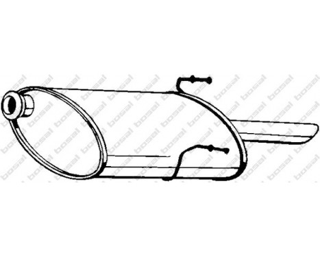 Exhaust backbox / end silencer 190-861 Bosal