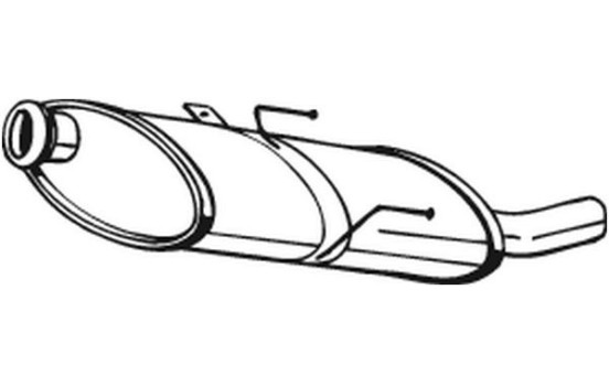 Exhaust backbox / end silencer 190-863 Bosal, Image 2