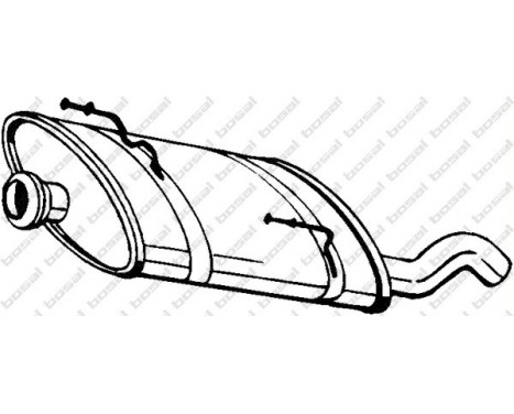Exhaust backbox / end silencer 190-873 Bosal
