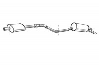 Exhaust backbox / end silencer 19023 Walker