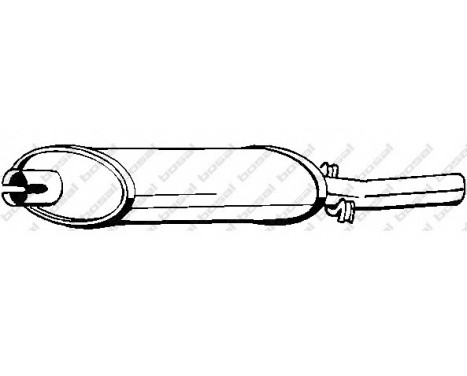 Exhaust backbox / end silencer 200-385 Bosal