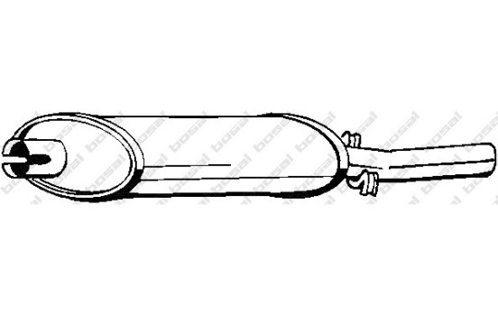 Exhaust backbox / end silencer 200-385 Bosal