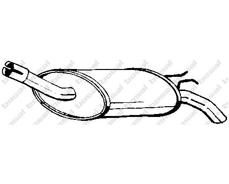 Exhaust backbox / end silencer 200-785 Bosal, Image 2