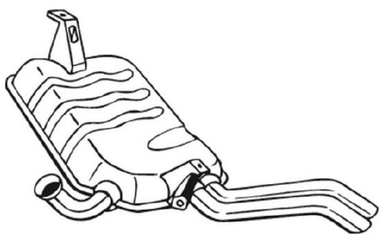 Exhaust backbox / end silencer 200-823 Bosal, Image 2